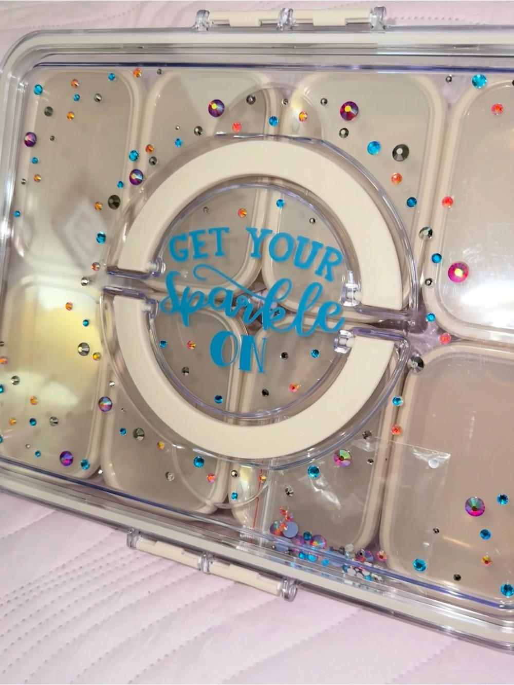 CWC Rhinestoned Get Your Sparkle On Snack/Craft Box NWT - Picture 9 of 9